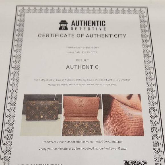 Louis Vuitton Monogram Wallet With COA - Picture 4 of 15